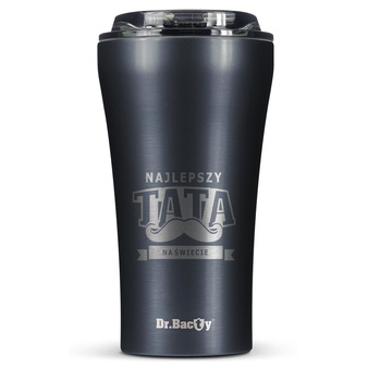 Kubek termiczny na kawę Dr.Bacty Apollo 2.0 360 ml - Najlepszy tata - Gunmetal