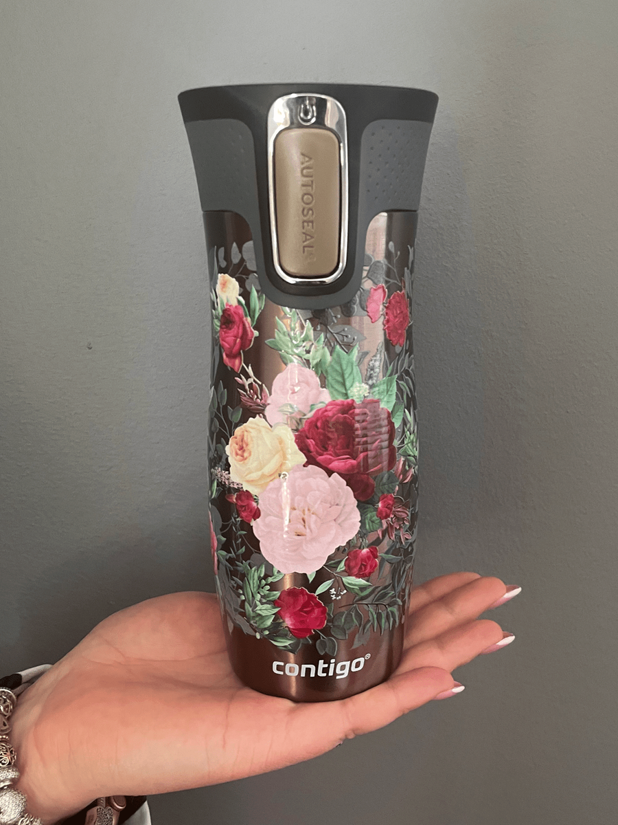 Contigo West Loop 2.0 - Kubek termiczny - 470ml - Kwiaty - Latte