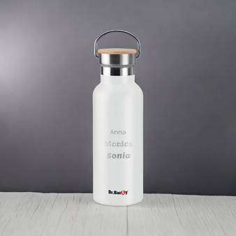 Butelka termiczna Dr.Bacty Iris 500 ml - biała- personalizowana grawerem