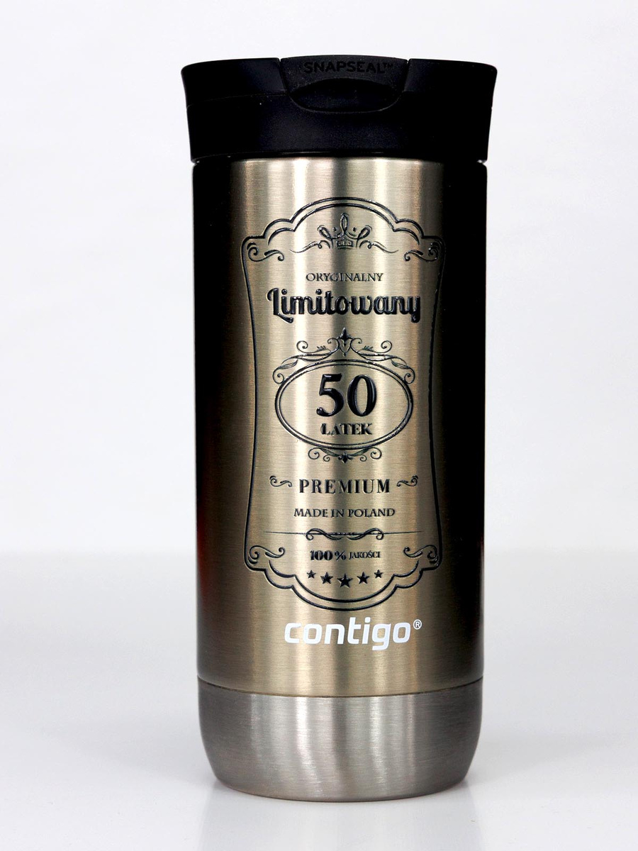 Kubek termiczny na kawę Contigo Huron 2.0 470ml - Na 50 urodziny - Złoty