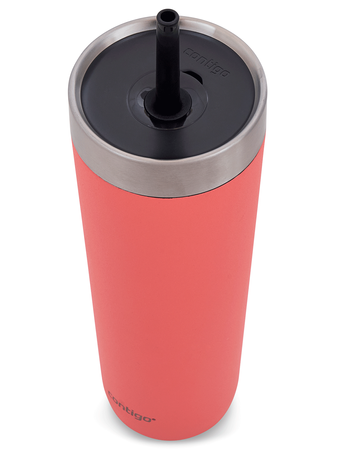 Contigo Luxe Tumbler - Kubek termiczny ze słomką - 720ml - Coral