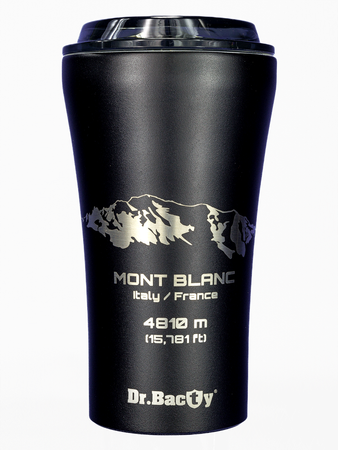 Dr.Bacty Apollo 2.0 - Kubek termiczny na kawę - 360 ml - Mont Blanc - Black Matt