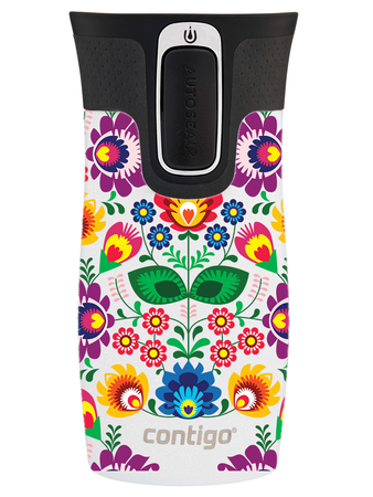 Contigo West Loop Mini - Kubek termiczny - 300ml - Folklor - Biały Metalik