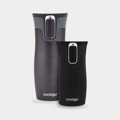 Contigo West Loop grafitowy 470 ml + West Loop Mini 300 ml czarny metalik - Zestaw kubków termicznych