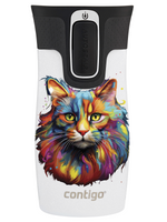 Contigo West Loop Mini - Kubek termiczny - 300ml - Kot - Biały Metalik