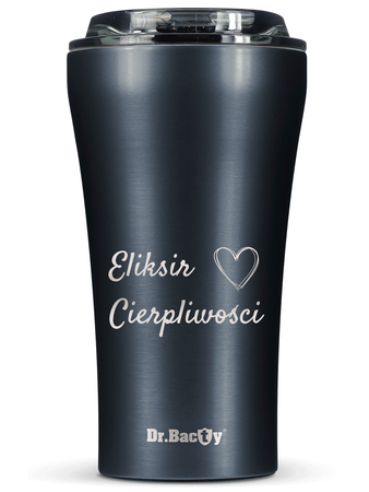 Dr.Bacty Apollo 2.0 - Kubek termiczny na kawę - Eliksir cierpliwości - 360 ml - Gunmetal