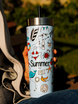 Contigo Luxe Tumbler - Kubek termiczny ze słomką - 720ml - Summer - Periwinkle