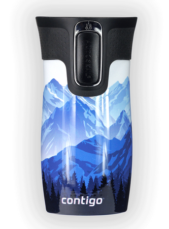 Contigo West Loop Mini - Kubek termiczny - 300ml - Góry w Dzień - Biały Metalik