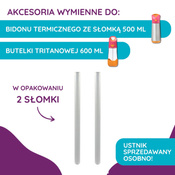 B.Box Zestaw słomek do bidonu termicznego 500ml i butelki tritanowej 600ml 2 szt.