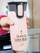 Contigo West Loop 2.0 - Kubek termiczny - 470 ml - Tak wygląda super mama - Różowy