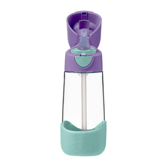 B.Box Butelka tritanowa ze słomką 450ml Lilac Pop