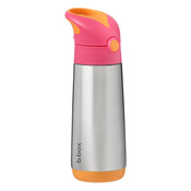 b.box Duży Bidon Termiczny Stalowy ze Słomką 500ml  Strawberry Shake