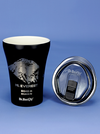 Dr.Bacty Apollo - Kubek termiczny do kawy - 227 ml - Mt. Everest - czarny