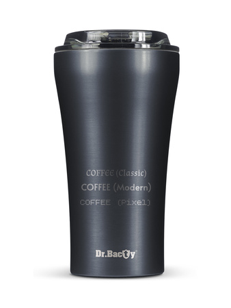 Kubek termiczny na kawę Dr.Bacty Apollo 2.0 - 360 ml - Gunmetal - Z twoim grawerem