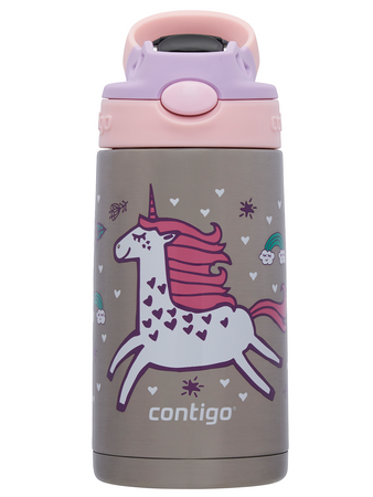 Contigo Easy Clean - Bidon termiczny dla dziecka - 380ml - Różowy Jednorożec