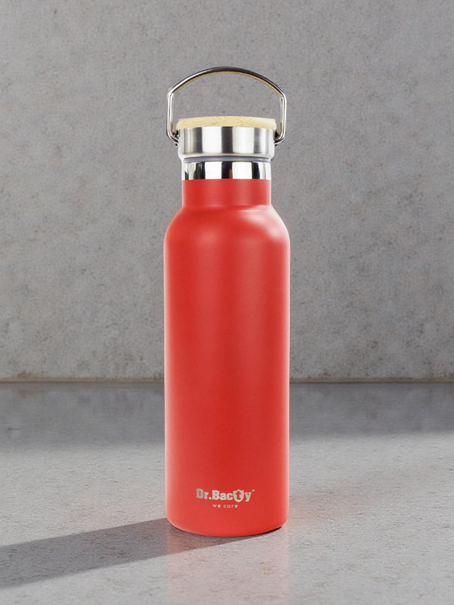 Butelka termiczna stalowa Dr.Bacty Iris 500 ml - czerwona
