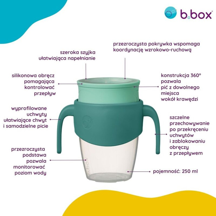 B.Box Kubek 360 do nauki picia emerald forest