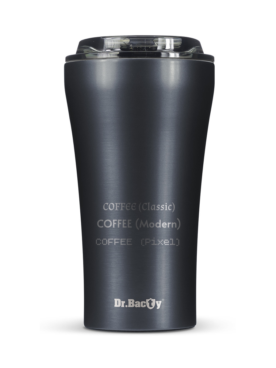Kubek termiczny na kawę Dr.Bacty Apollo 2.0 - 360 ml - Gunmetal - Z twoim grawerem