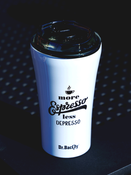 Dr.Bacty Apollo 2.0 - Kubek termiczny na kawę - Espresso depresso - 360 ml - Glossy White