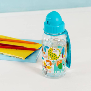 Rex London Bidon ze słomką 500ml Dzikie Zwierzęta