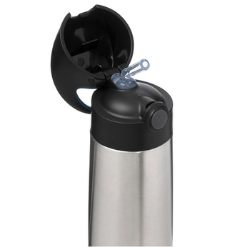 B.box Duży Bidon Termiczny Stalowy ze Słomką 500ml Night Vision