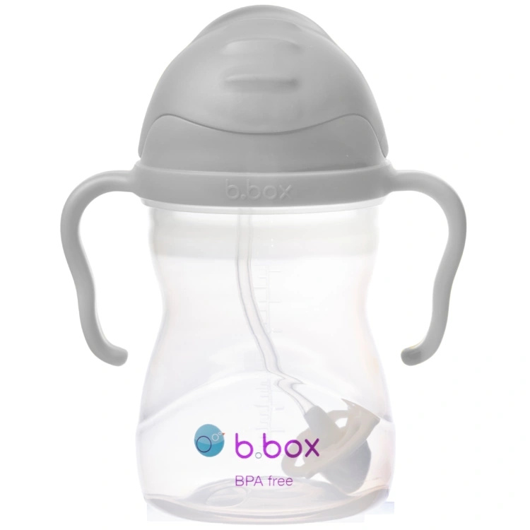 B.Box Bidon ze słomką 240ml szary