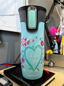 Contigo West Loop 2.0 - Kubek termiczny - 470ml - I love You - Błękitny Mat
