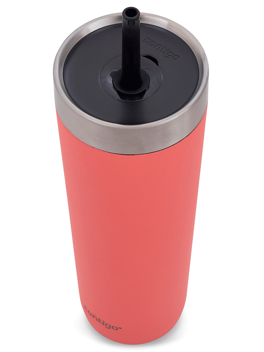 Contigo Luxe Tumbler - Kubek termiczny ze słomką - 720ml - Coral
