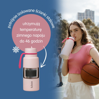 B.Box Butelka termiczna ze składanym ustnikiem – 1l Lilac Love
