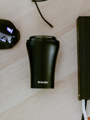 Dr.Bacty Apollo - Kubek termiczny do kawy - 227 ml - Mont Blanc - czarny