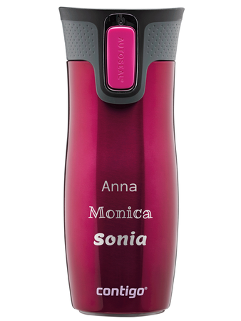 Contigo West Loop 2.0 - Kubek termiczny z grawerem - 470ml - Malinowy