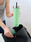 Contigo Luxe Tumbler - Kubek termiczny ze słomką z grawerem - 720ml - Cucumber