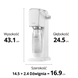 Saturator do wody gazowanej SodaStream ART biały'+ 1 butelka + nabój CO2