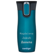 Kubek termiczny z grawerem Contigo West Loop 470 ml - Turkusowy