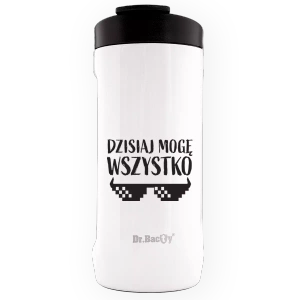 Dr.Bacty Notus - Kubek do samochodu - 360 ml - Dzisiaj mogę wszystko - biały