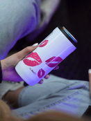 Kubek termiczny 2w1 Dr.Bacty Notus 360 ml - Usta - biały