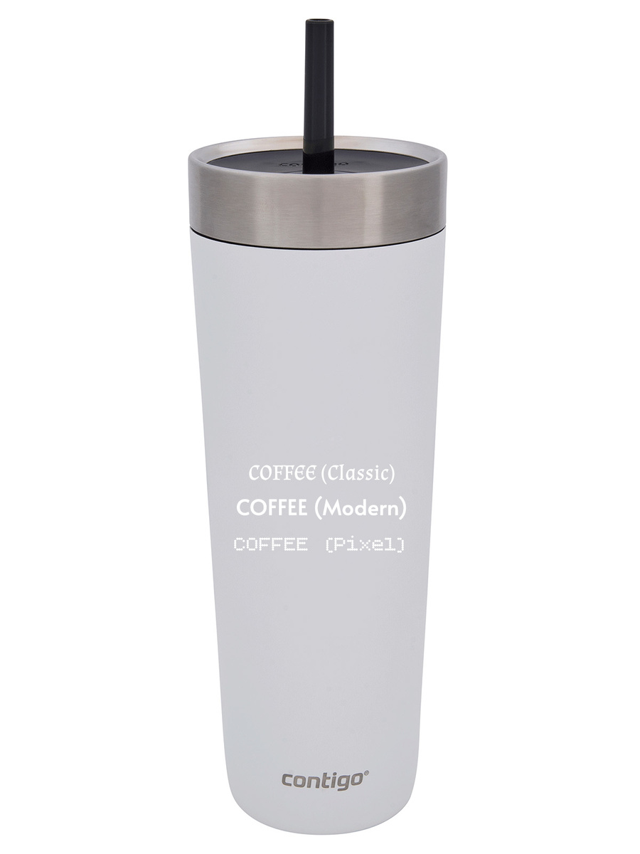 Contigo Luxe Tumbler - Kubek termiczny ze słomką z grawerem - 720ml - Salt