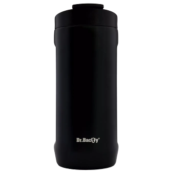 Dr.Bacty Notus - Kubek termiczny na kawę 2w1 - 360 ml - czarny
