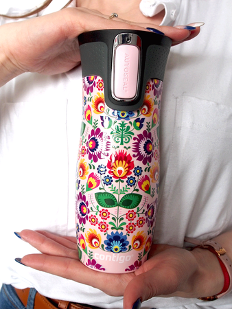 Contigo West Loop 2.0 - Kubek termiczny - 470ml - Folklor - Różowy Mat