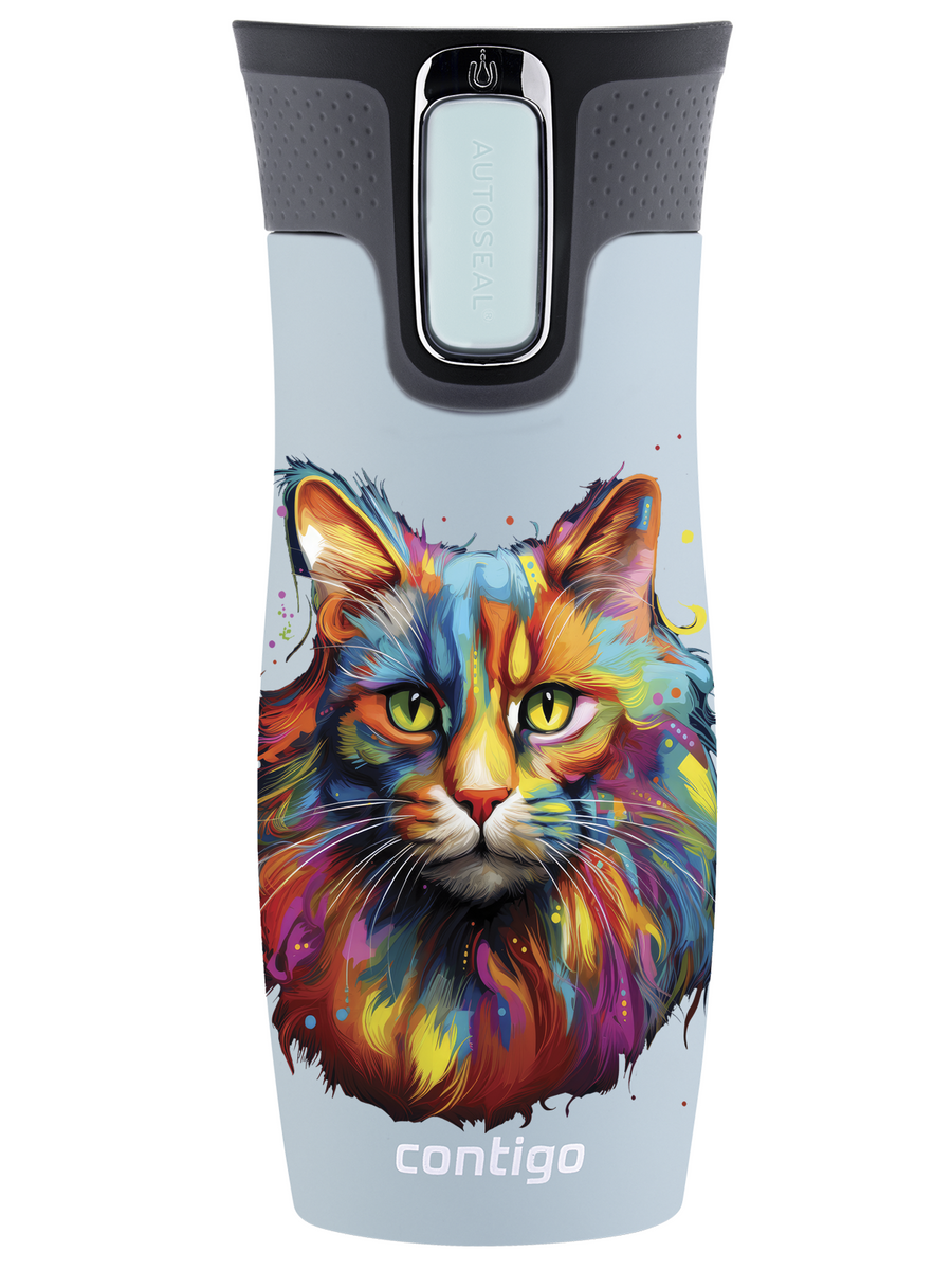 Contigo West Loop 2.0 - Kubek termiczny - 470ml - Kot - błękitny Mat