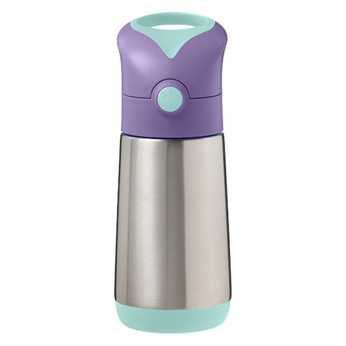 b.box Bidon Termiczny ze Słomką Stalowy 350ml Lilac Pop