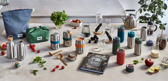 Black+Blum Butelka stalowa z korkiem - oliwkowa