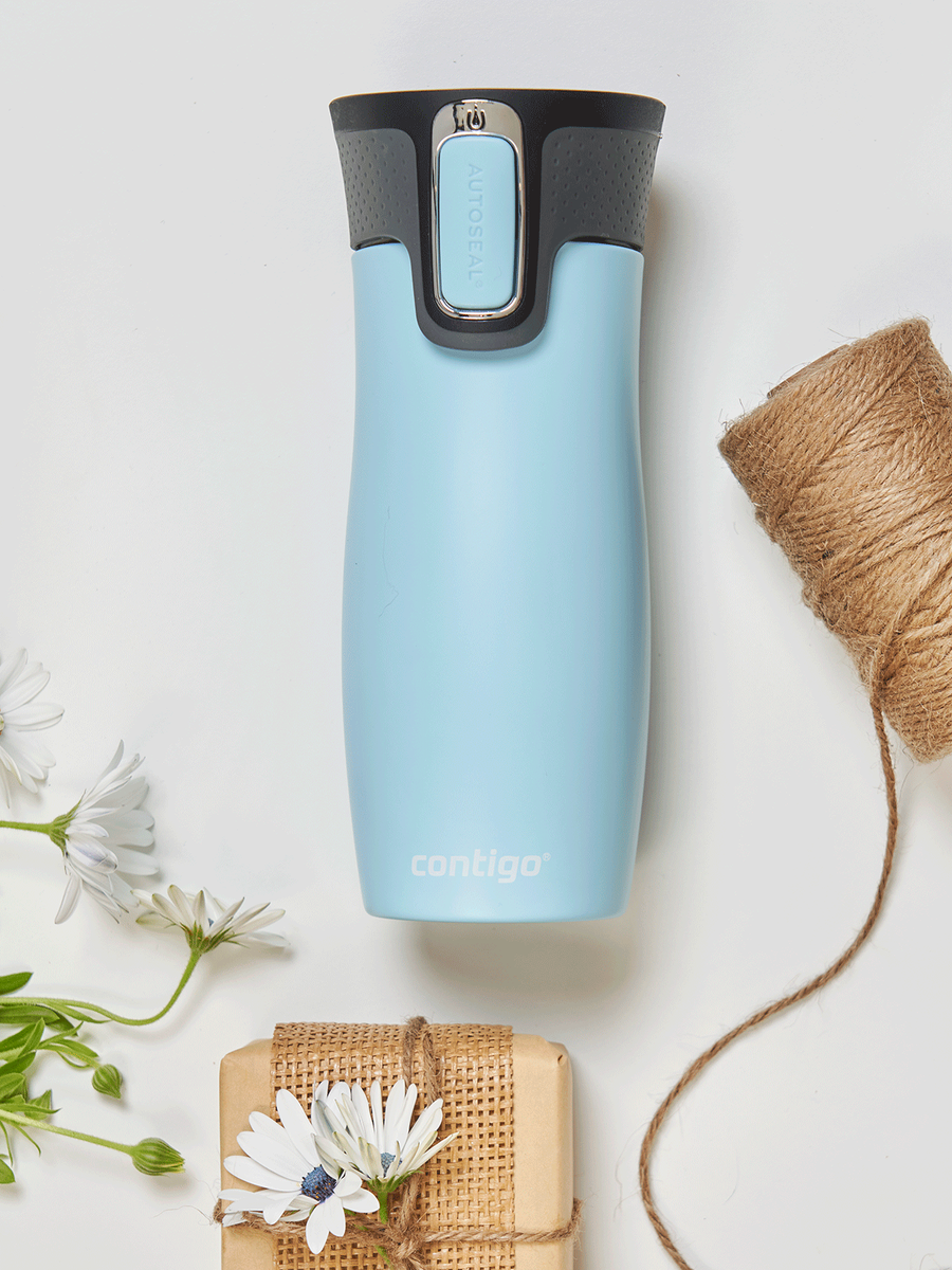Contigo West Loop 2.0 - Kubek termiczny z grawerem - 470ml - błękitny
