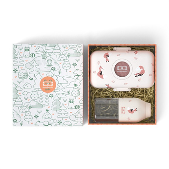 Monbento Zestaw KidsGiftBox 3el. Cinnamon Fox