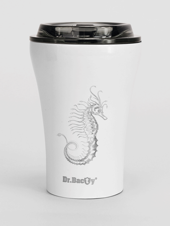 Dr.Bacty Apollo - Kubek personalizowana - 227 ml - Konik morski - biały