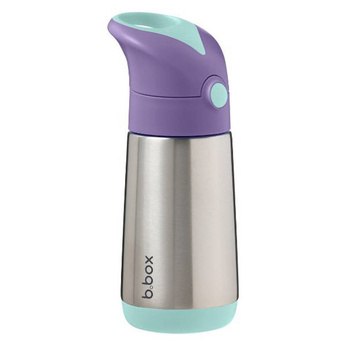 b.box Bidon Termiczny ze Słomką Stalowy 350ml Lilac Pop