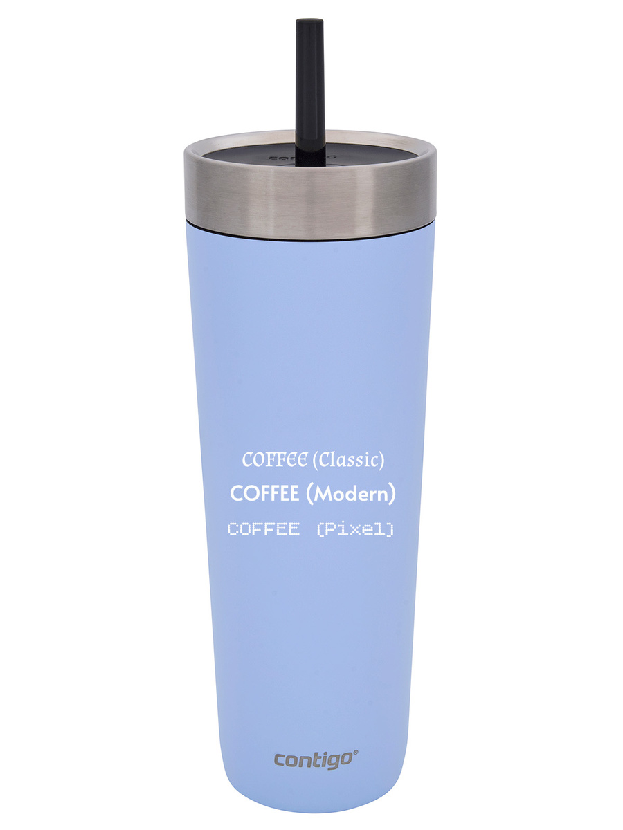Contigo Luxe Tumbler - Kubek termiczny ze słomką z grawerem - 720ml - Periwinkle