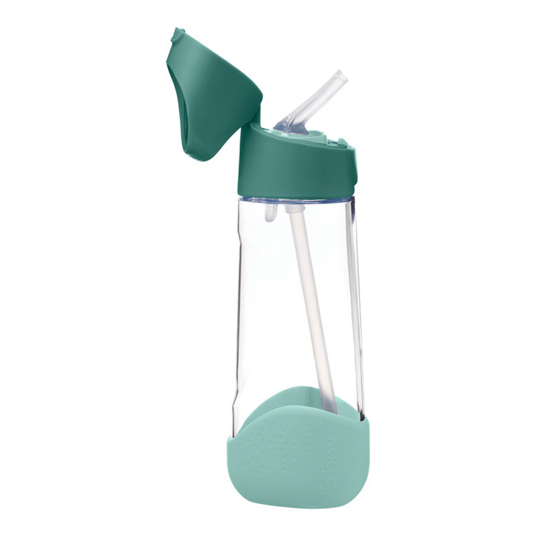 B.Box Butelka na wodę tritanowa ze słomką 600ml Emerald Forest b.box