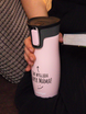 Contigo West Loop 2.0 - Kubek termiczny - 470 ml - Tak wygląda super mama - Różowy