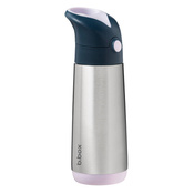 b.box Duży Bidon Termiczny Stalowy ze Słomką 500ml Indigo Rose